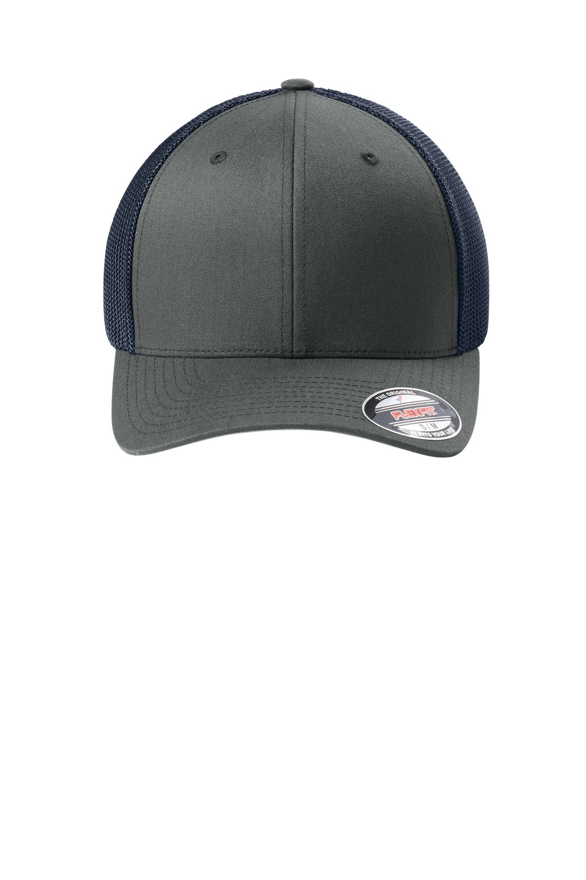 Flexfit Trucker Mesh Cap — Char/Navy