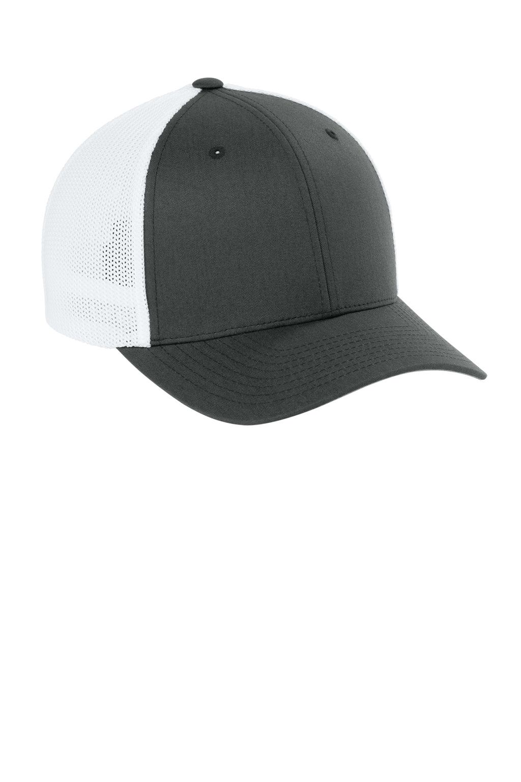 Flexfit Trucker Mesh Cap — Char/White
