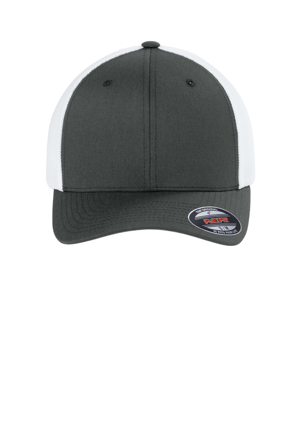 Flexfit Trucker Mesh Cap — Char/White