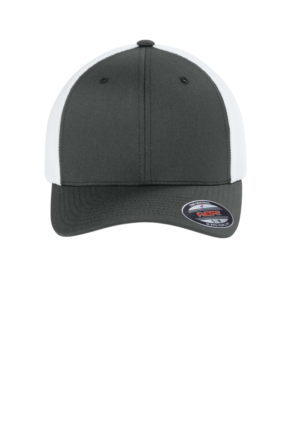 Flexfit Trucker Mesh Cap — Char/White