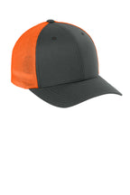 Flexfit Trucker Mesh Cap — Chr/NeOrng
