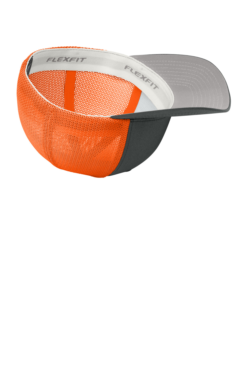 Flexfit Trucker Mesh Cap — Chr/NeOrng