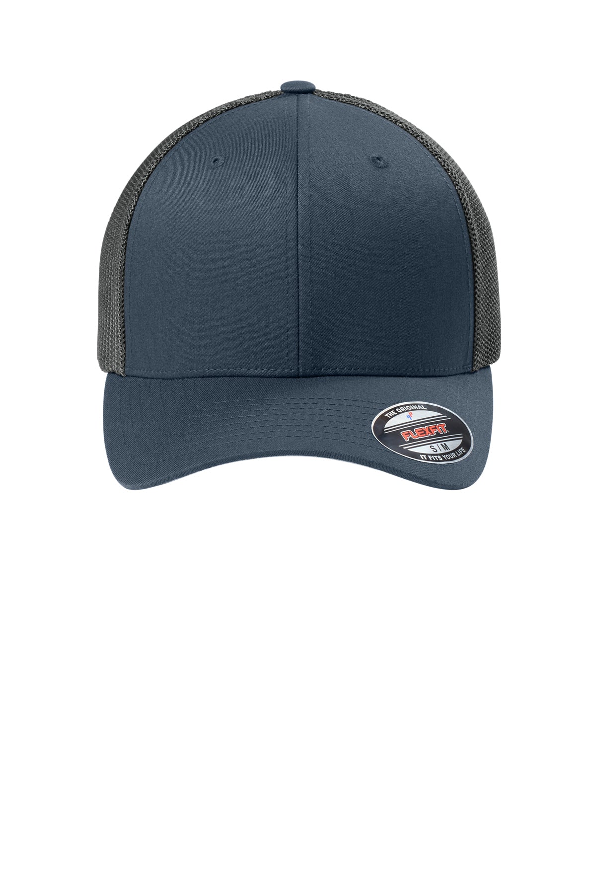 Flexfit Trucker Mesh Cap — Navy/Grph