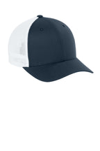 Flexfit Trucker Mesh Cap — Navy/White