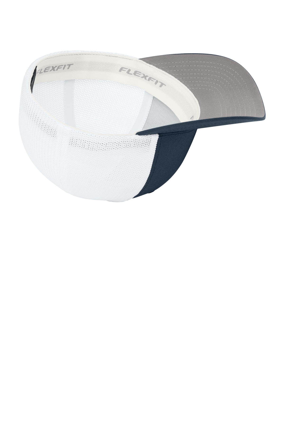 Flexfit Trucker Mesh Cap — Navy/White