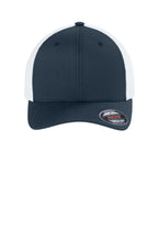 Flexfit Trucker Mesh Cap — Navy/White