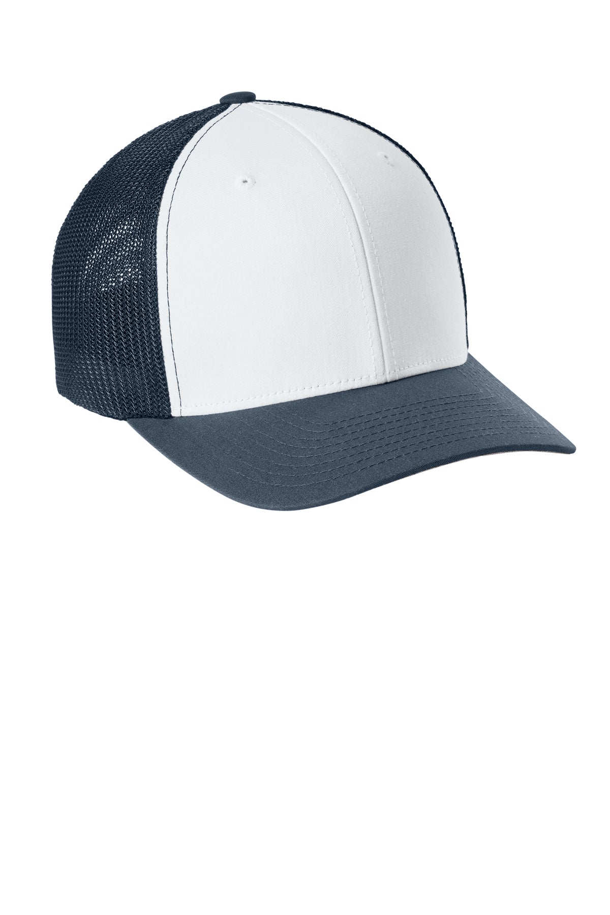 Flexfit Trucker Mesh Cap — Nv/Wh/Nv