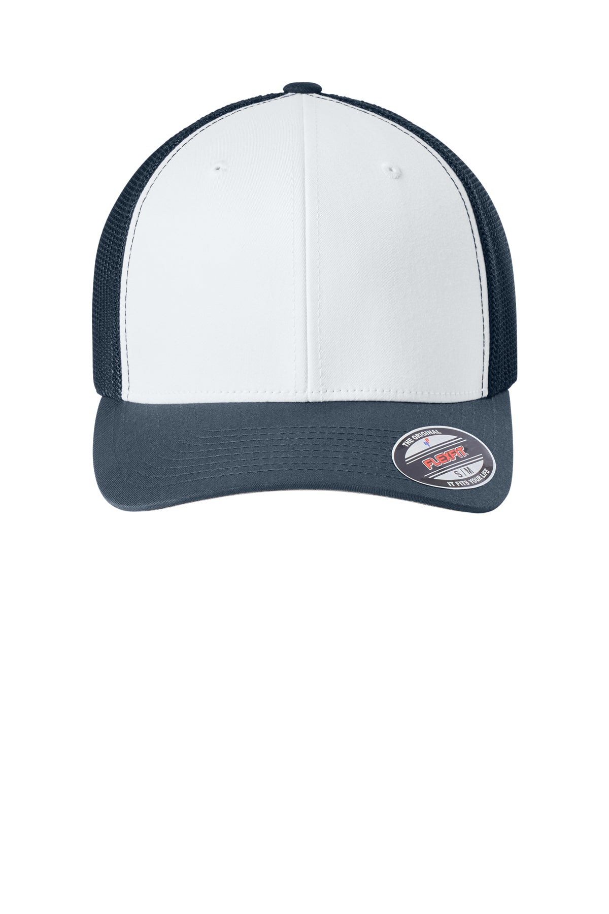 Flexfit Trucker Mesh Cap — Nv/Wh/Nv