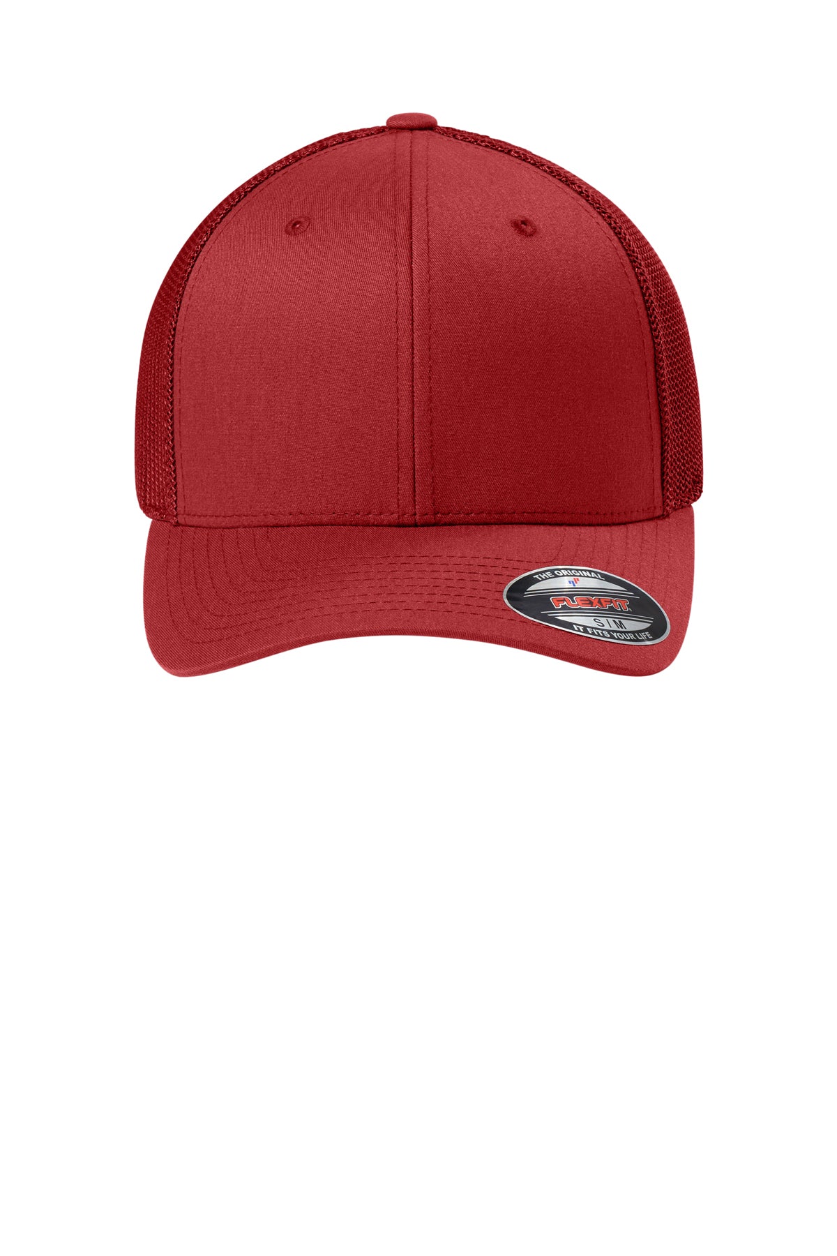 Flexfit Trucker Mesh Cap — Red