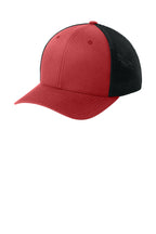 Flexfit Trucker Mesh Cap — Red/Black