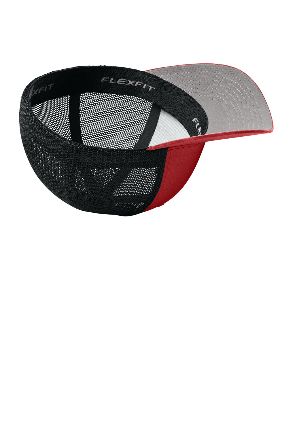 Flexfit Trucker Mesh Cap — Red/Black
