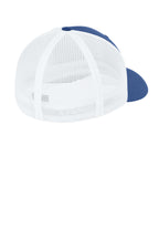 Flexfit Trucker Mesh Cap — Royal/Wht