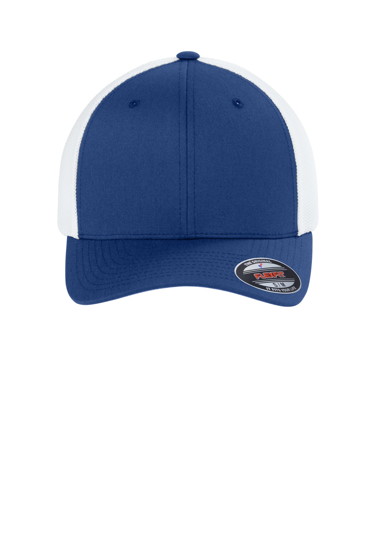 Flexfit Trucker Mesh Cap — Royal/Wht