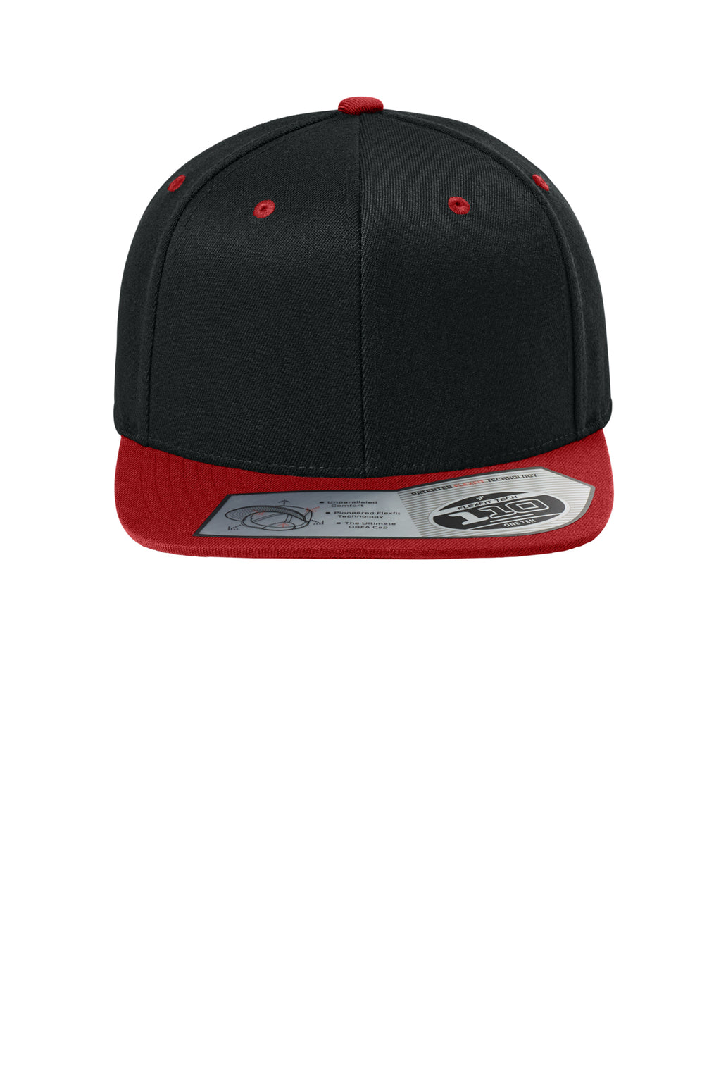 Flexfit 110 Snapback Cap — Black/Red