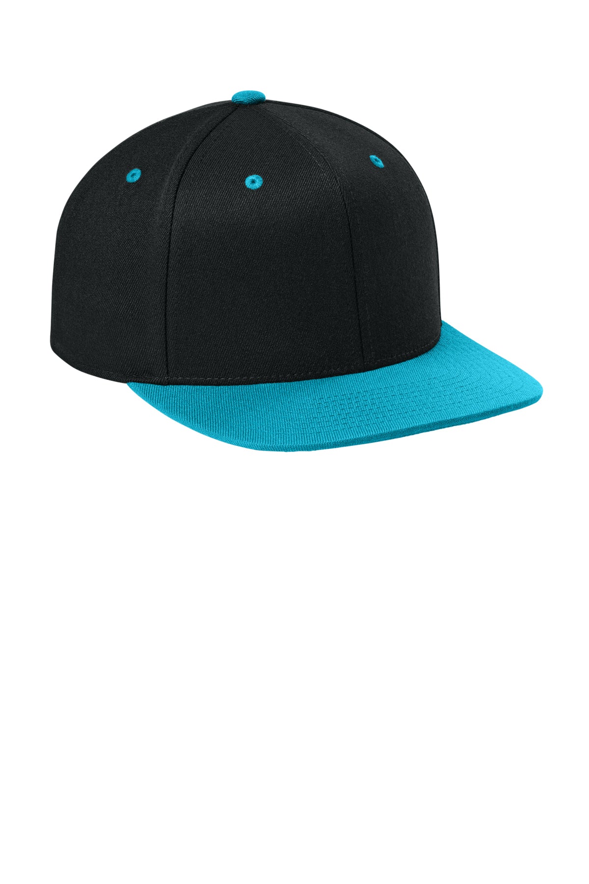 Flexfit 110 Snapback Cap — Black/Teal