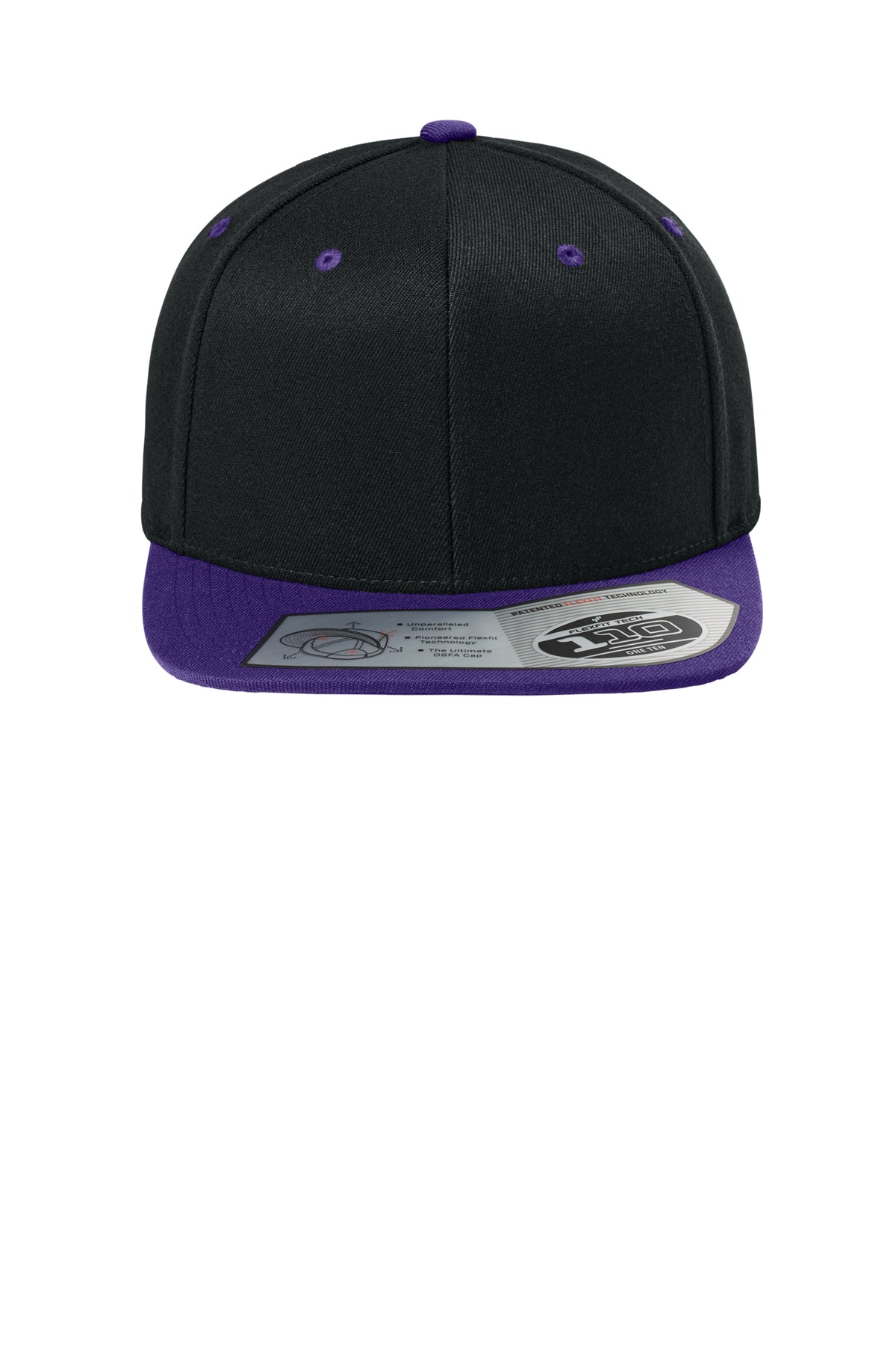 Flexfit 110 Snapback Cap — Blk/Purple