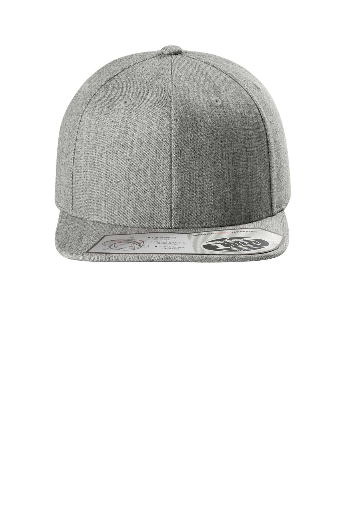 Flexfit 110 Snapback Cap — Hthr Grey