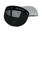 Sport-Tek Stretch-Tek Snapback Trucker — Blk/Blk