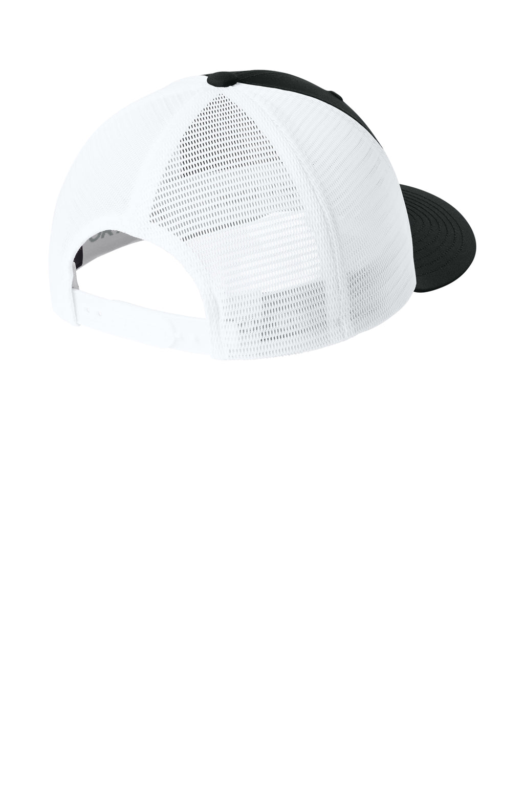 Sport-Tek Stretch-Tek Snapback Trucker — Blk/White