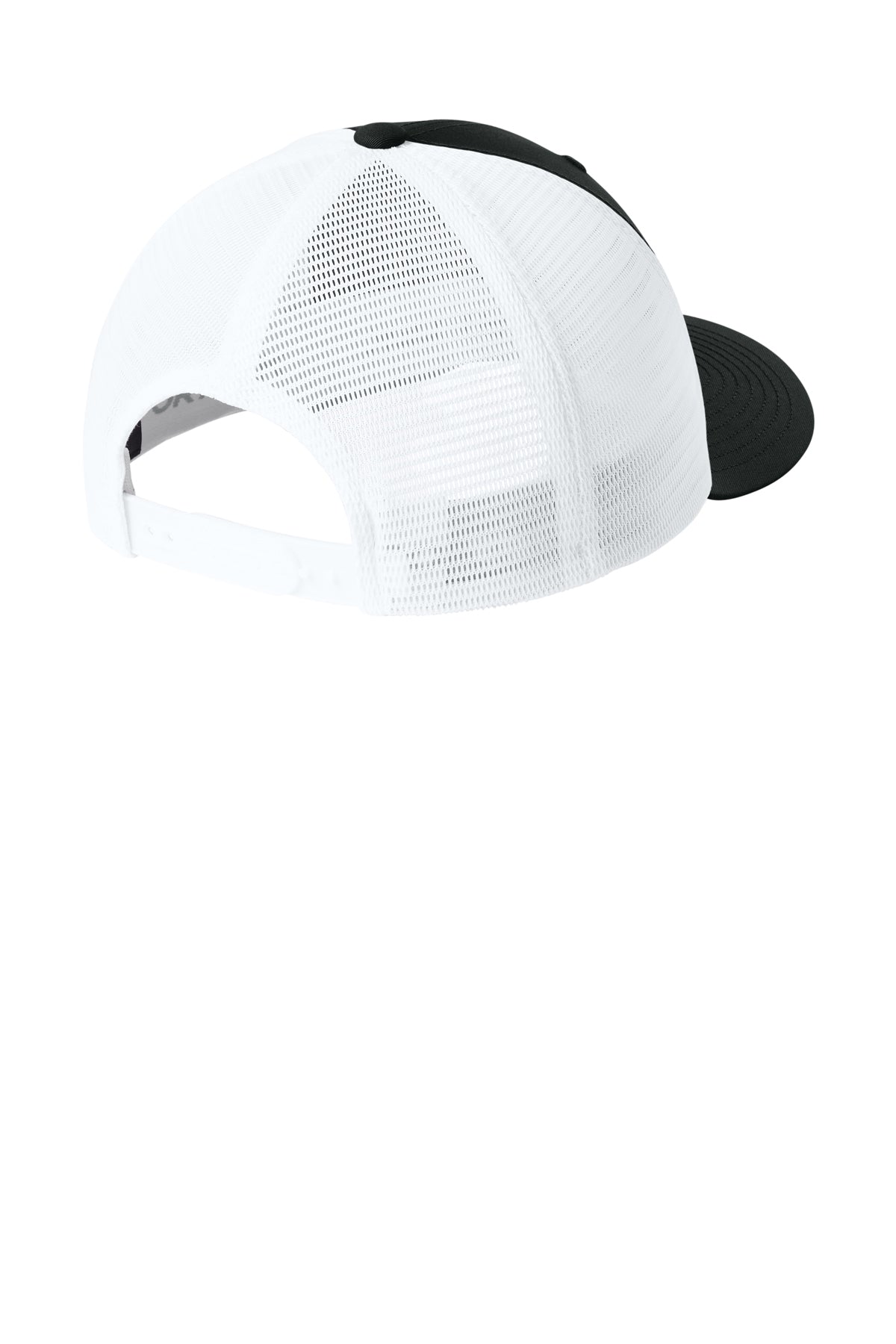 Sport-Tek Stretch-Tek Snapback Trucker — Blk/White