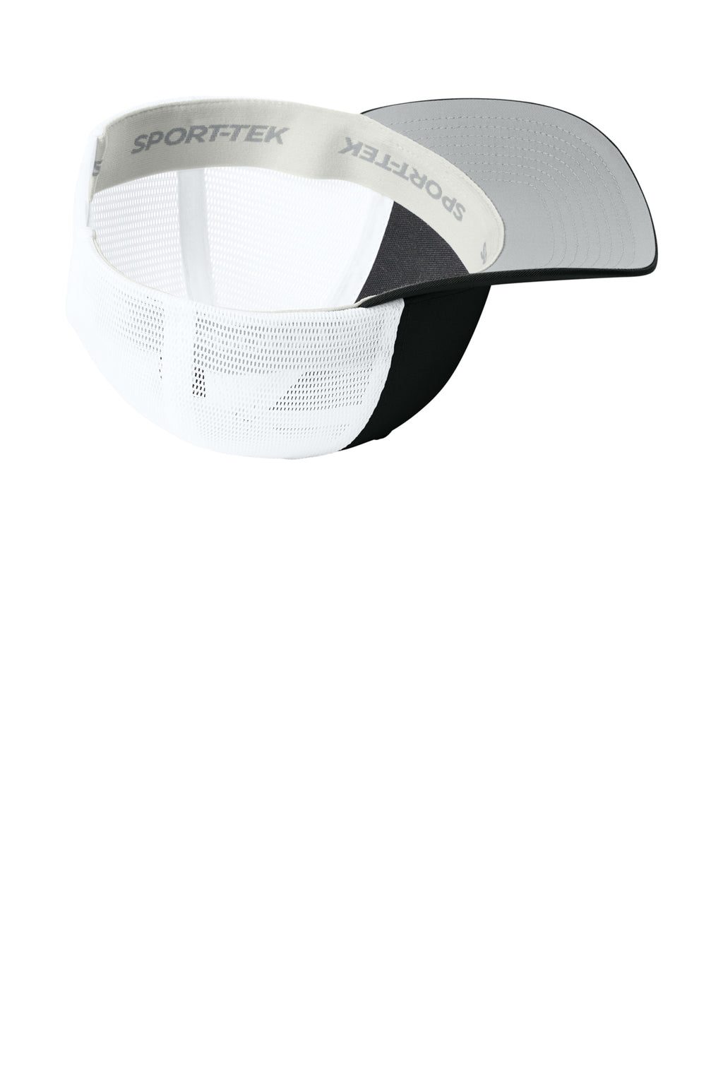 Sport-Tek Stretch-Tek Snapback Trucker — Blk/White