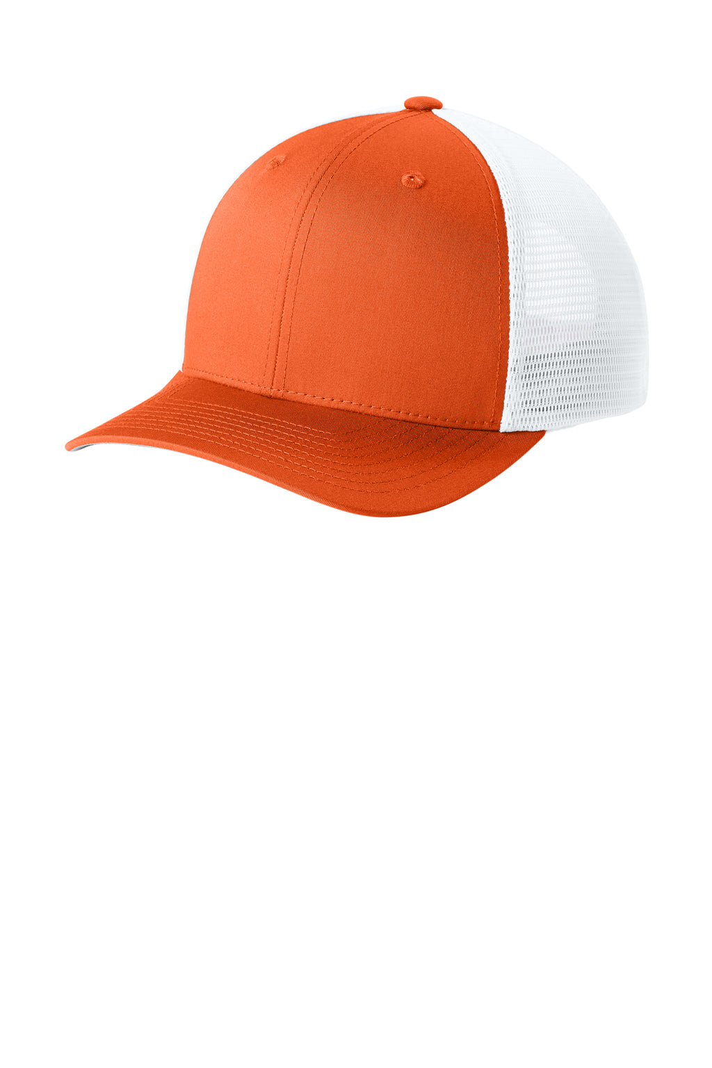 Sport-Tek Stretch-Tek Snapback Trucker — DpOr/White