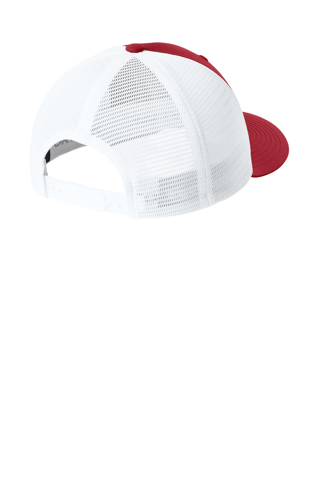 Sport-Tek Stretch-Tek Snapback Trucker — DpRd/Wht