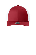 Sport-Tek Stretch-Tek Snapback Trucker — DpRd/Wht