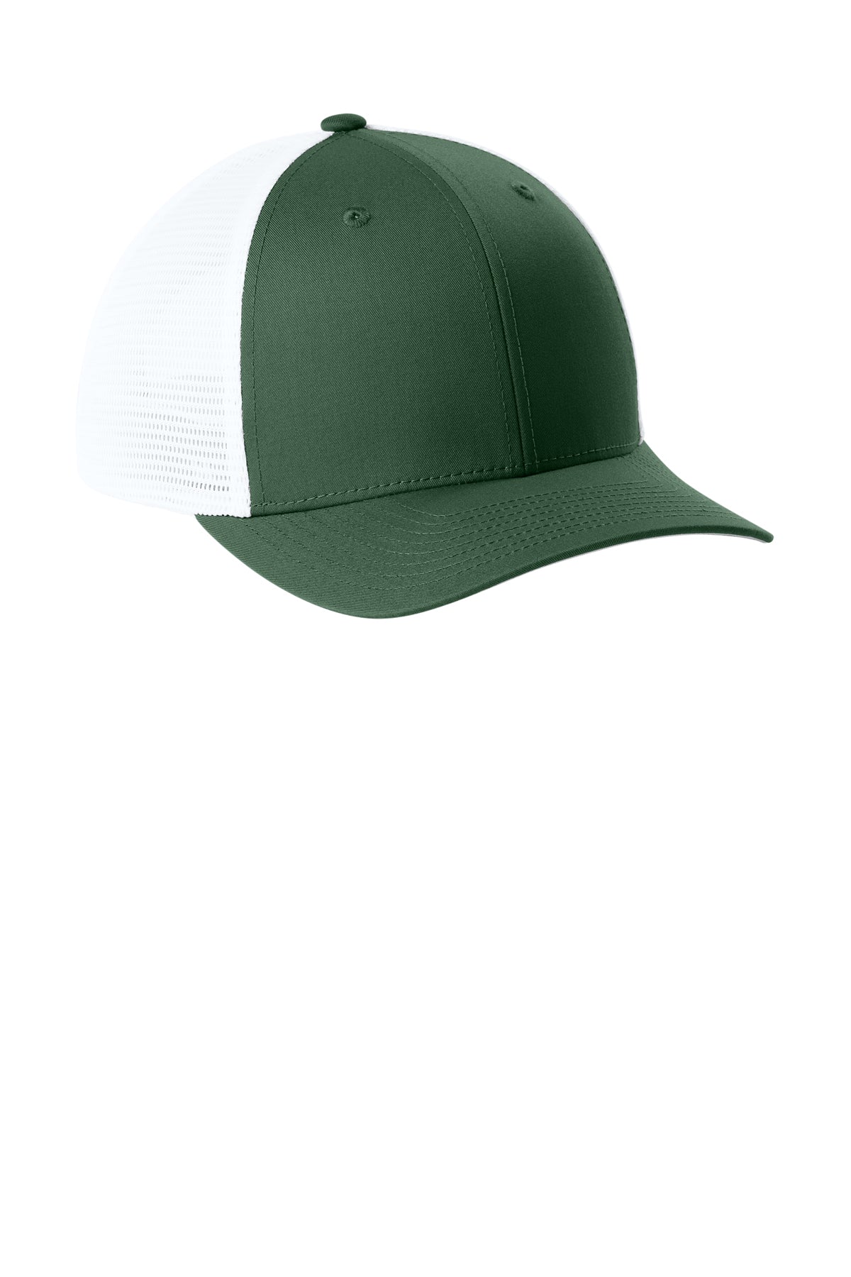 Sport-Tek Stretch-Tek Snapback Trucker — FrGn/White