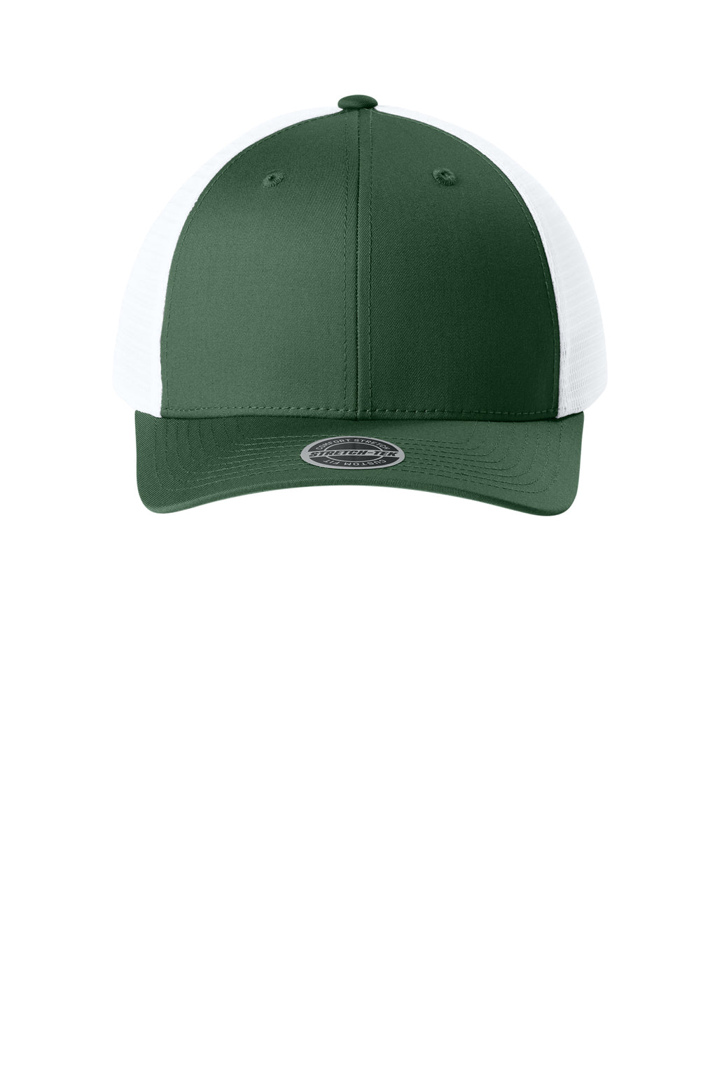Sport-Tek Stretch-Tek Snapback Trucker — FrGn/White