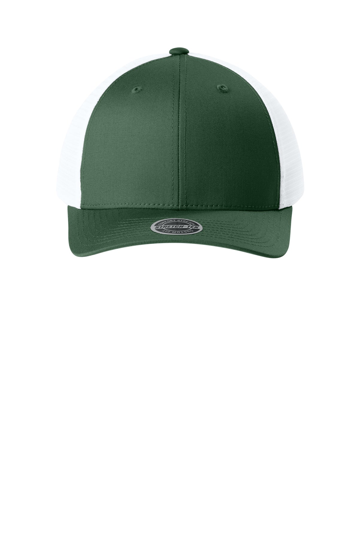 Sport-Tek Stretch-Tek Snapback Trucker — FrGn/White