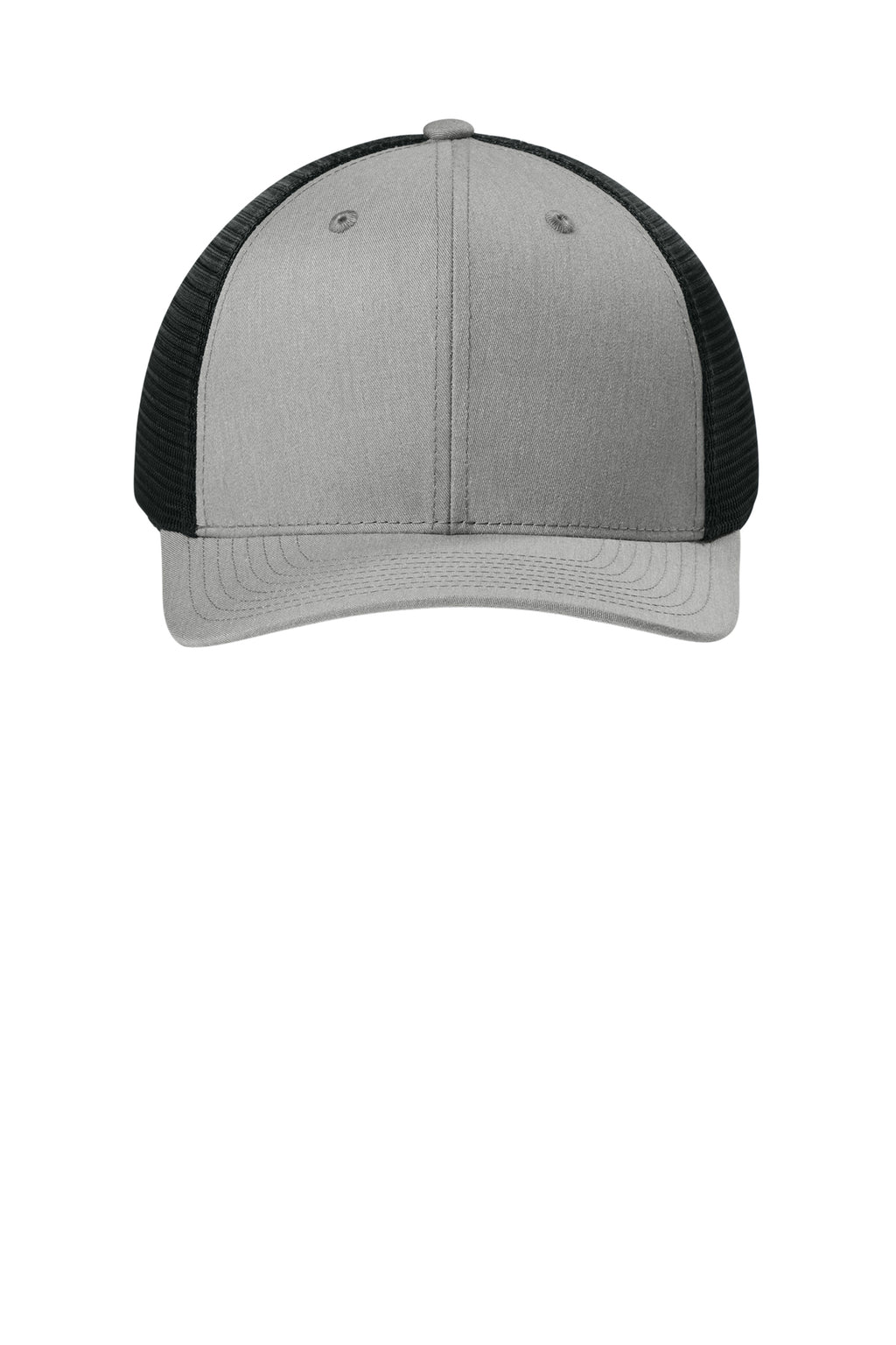 Sport-Tek Stretch-Tek Snapback Trucker — HtGrey/Blk