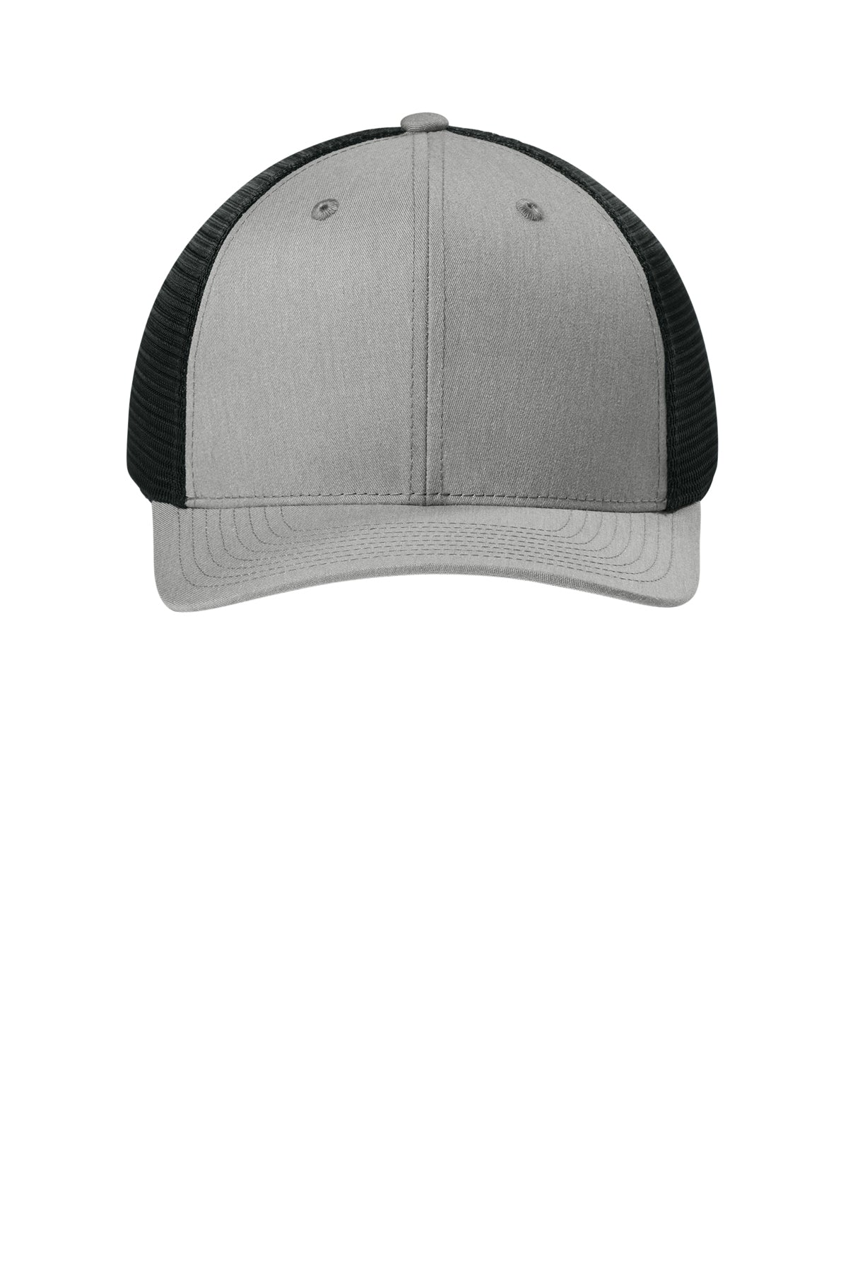 Sport-Tek Stretch-Tek Snapback Trucker — HtGrey/Blk