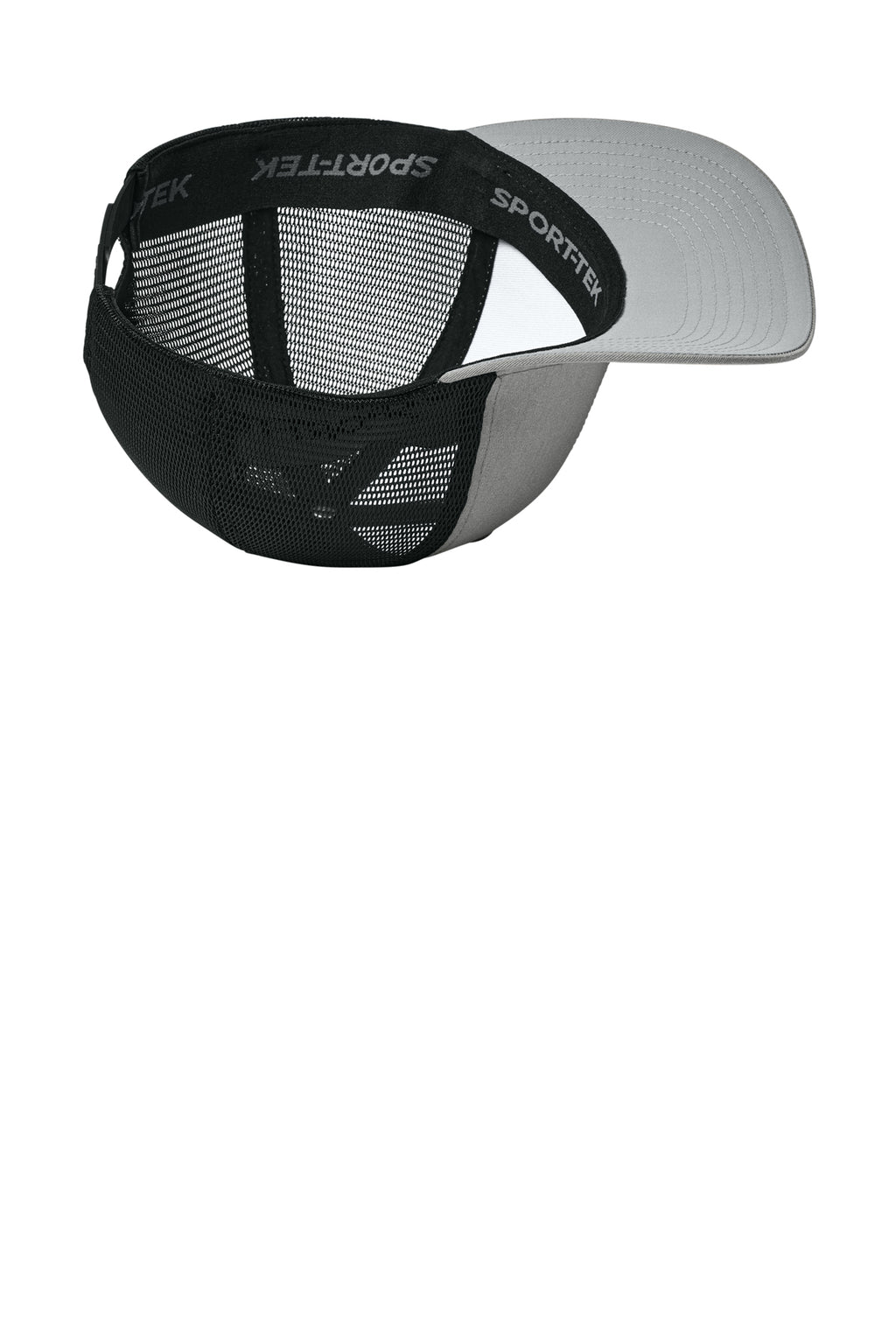 Sport-Tek Stretch-Tek Snapback Trucker — HtGrey/Blk