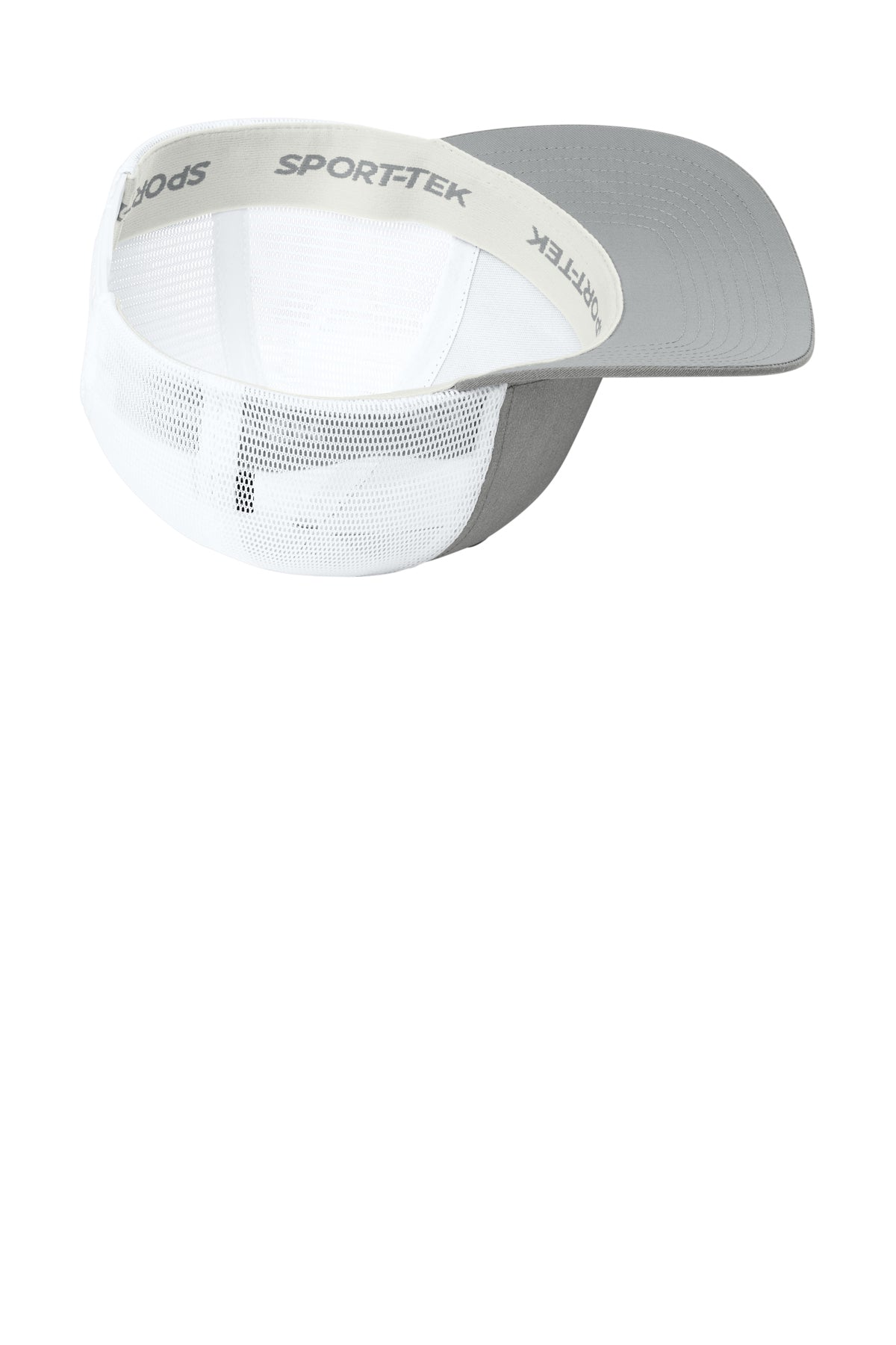 Sport-Tek Stretch-Tek Snapback Trucker — HtGy/White