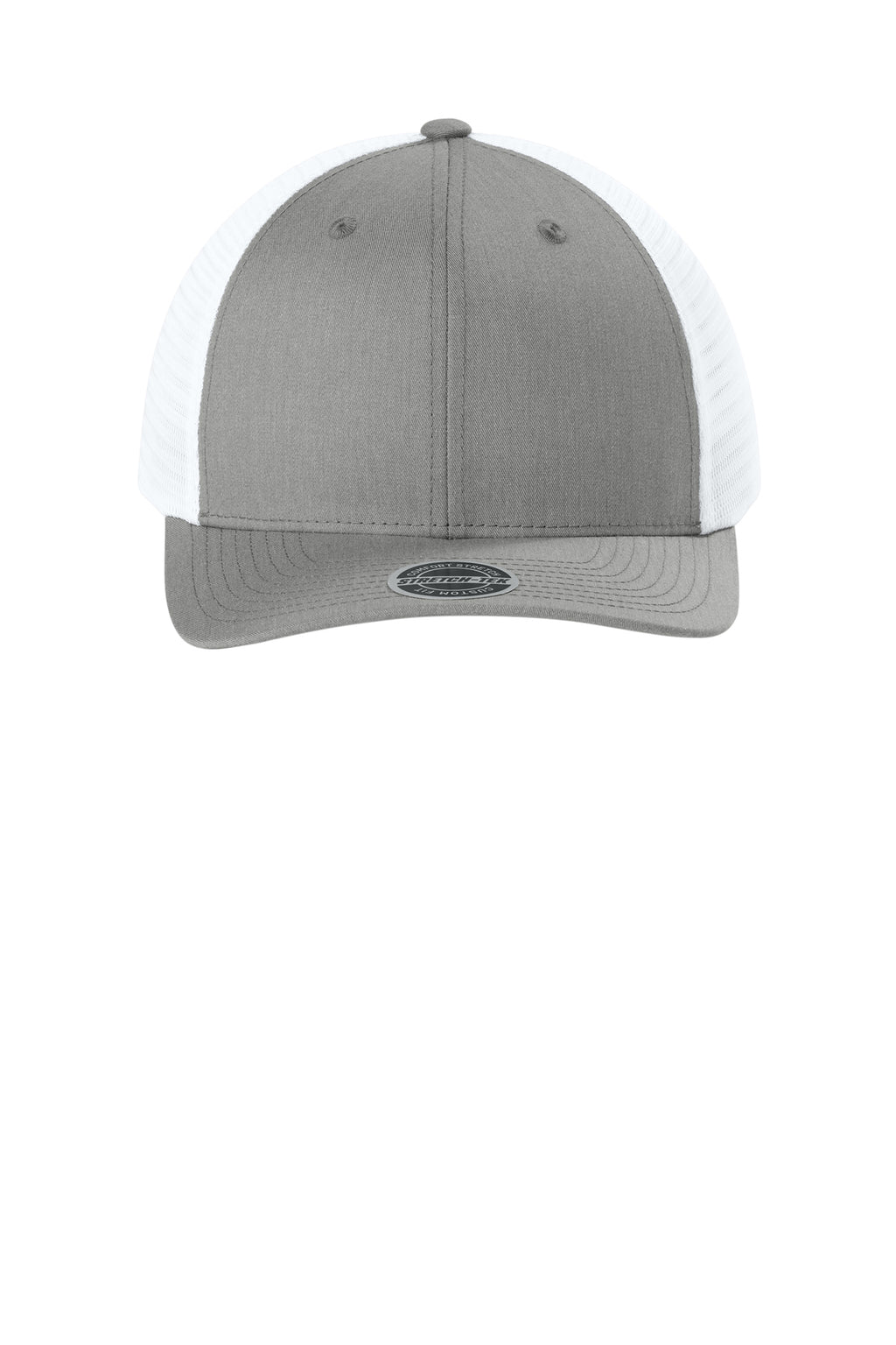 Sport-Tek Stretch-Tek Snapback Trucker — HtGy/White
