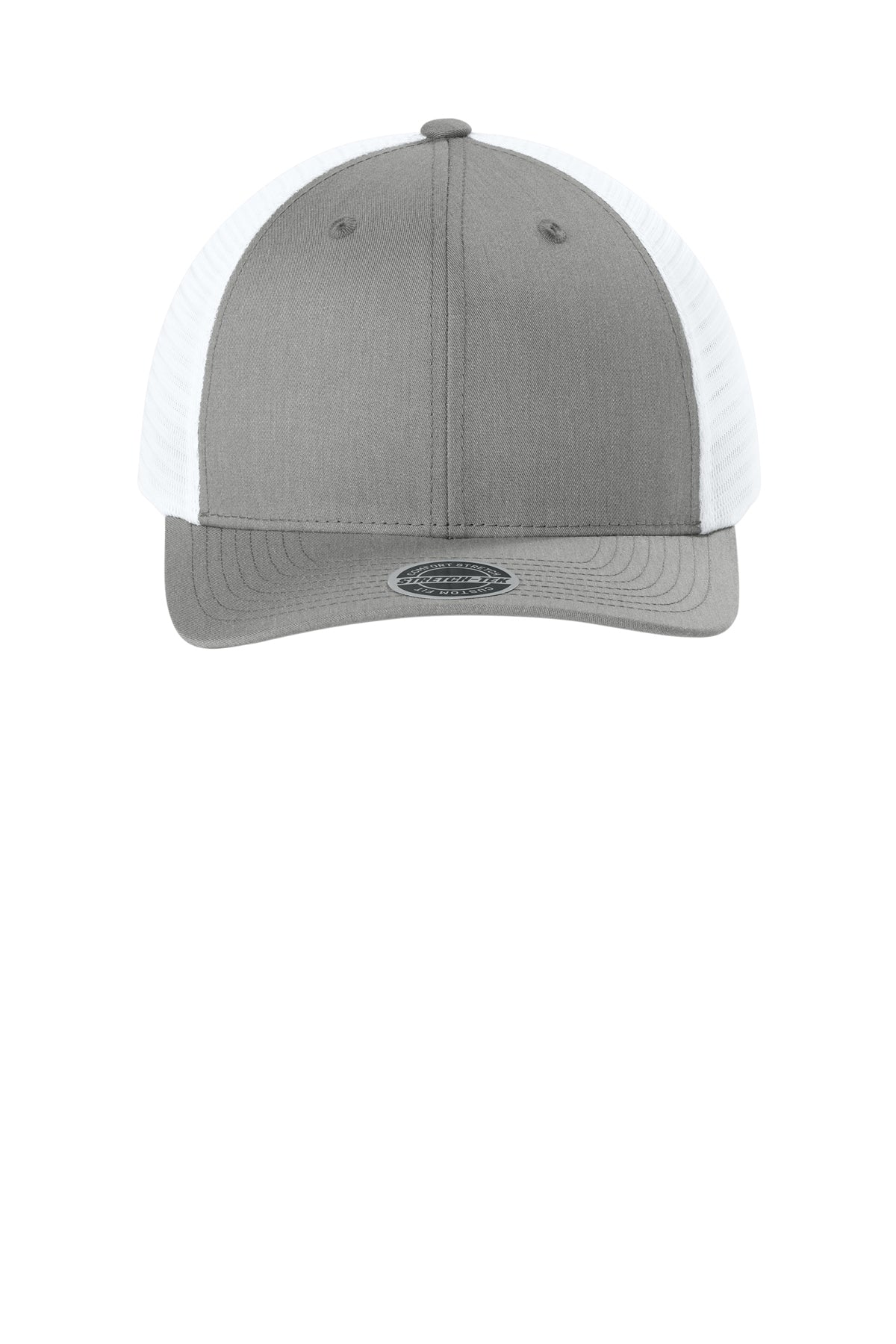 Sport-Tek Stretch-Tek Snapback Trucker — HtGy/White