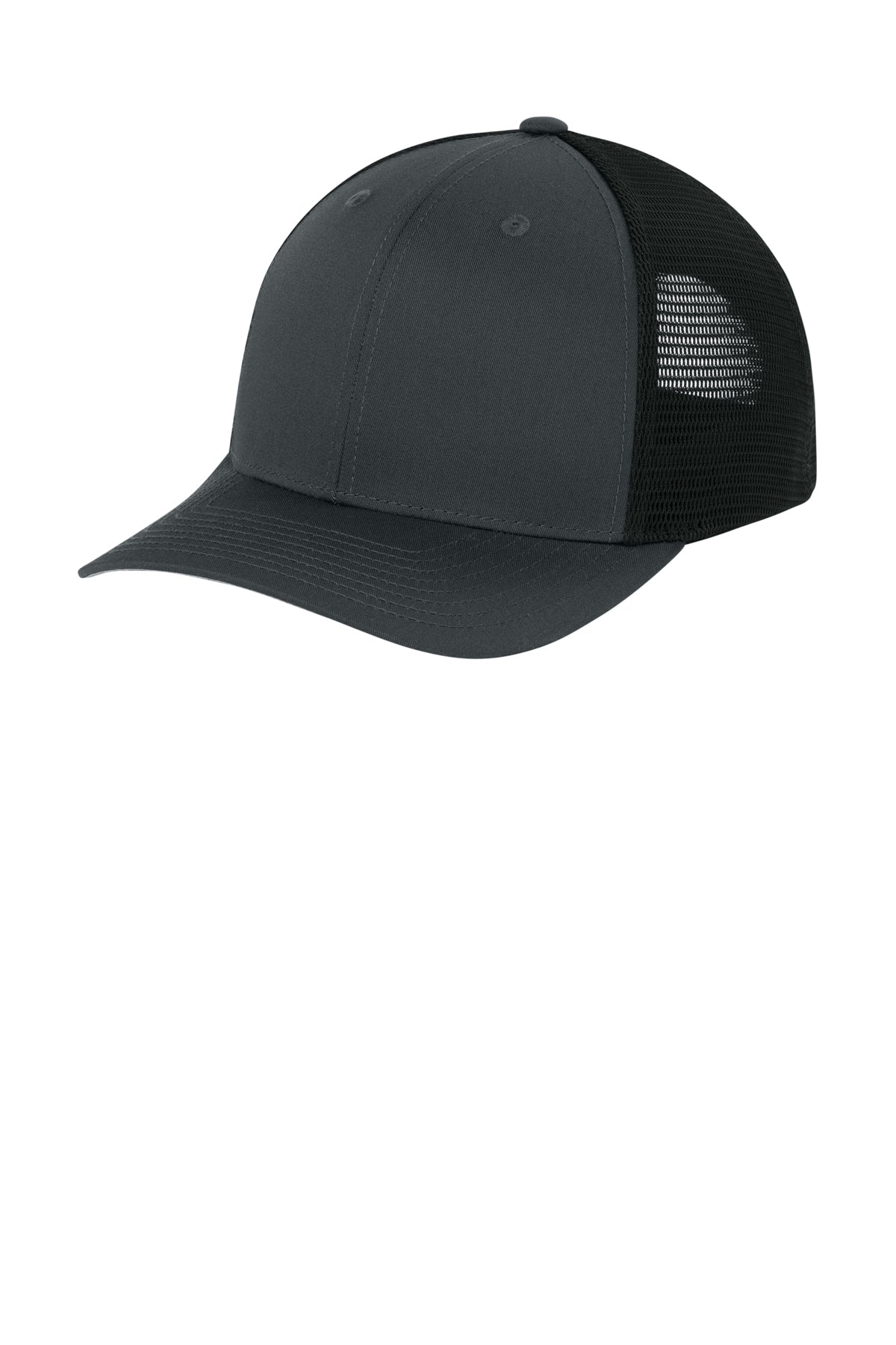 Sport-Tek Stretch-Tek Snapback Trucker — IrGy/Black