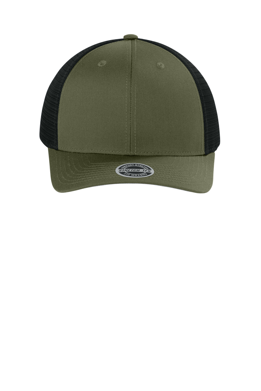 Sport-Tek Stretch-Tek Snapback Trucker — OvDrbGn/Bk