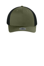 Sport-Tek Stretch-Tek Snapback Trucker — OvDrbGn/Bk