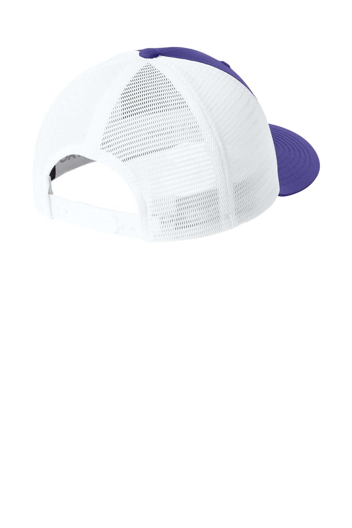 Sport-Tek Stretch-Tek Snapback Trucker — Purple/Wh