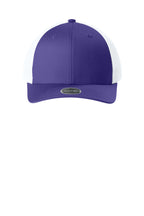 Sport-Tek Stretch-Tek Snapback Trucker — Purple/Wh