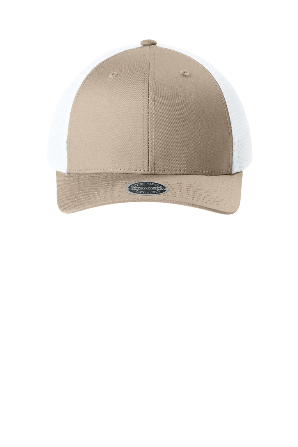 Sport-Tek Stretch-Tek Snapback Trucker — Sahara/Wht