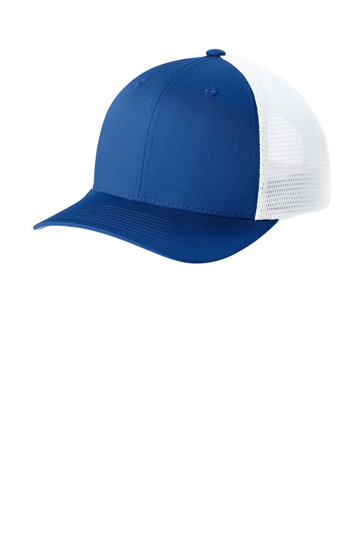 Sport-Tek Stretch-Tek Snapback Trucker — TRy/White