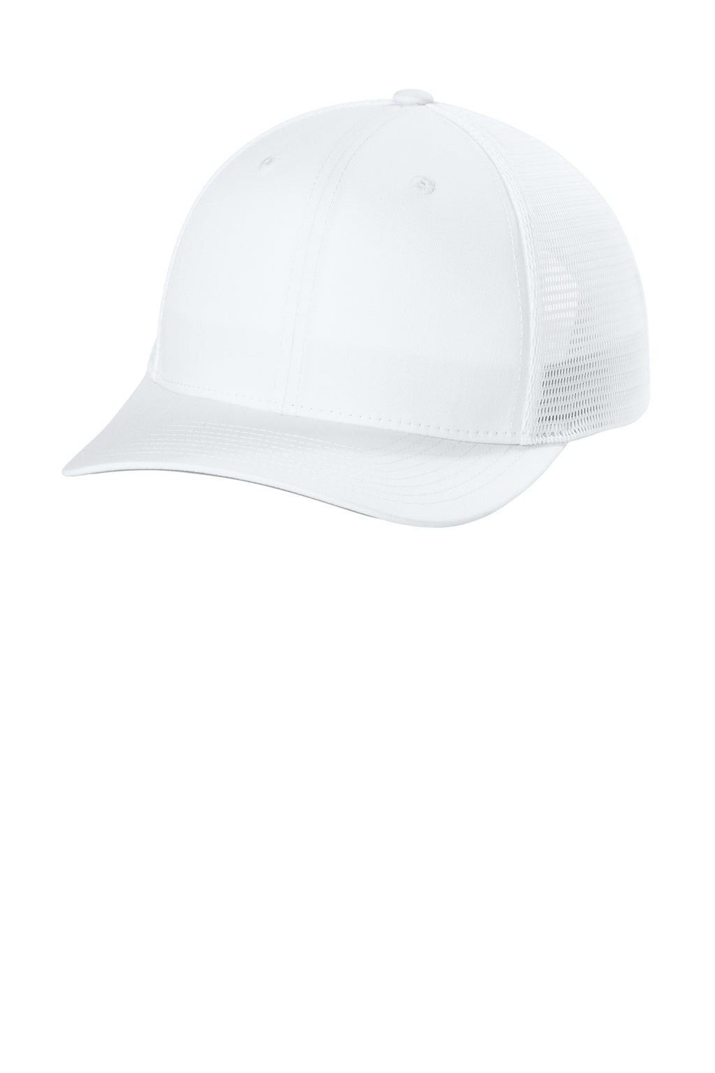Sport-Tek Stretch-Tek Snapback Trucker — Wht/Wht
