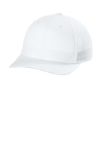 Sport-Tek Stretch-Tek Snapback Trucker — Wht/Wht