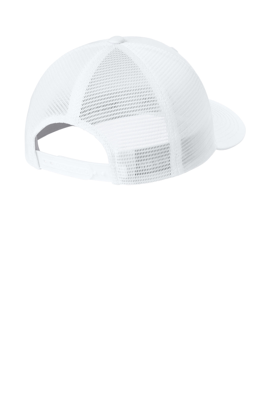 Sport-Tek Stretch-Tek Snapback Trucker — Wht/Wht