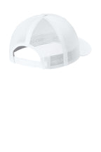 Sport-Tek Stretch-Tek Snapback Trucker — Wht/Wht