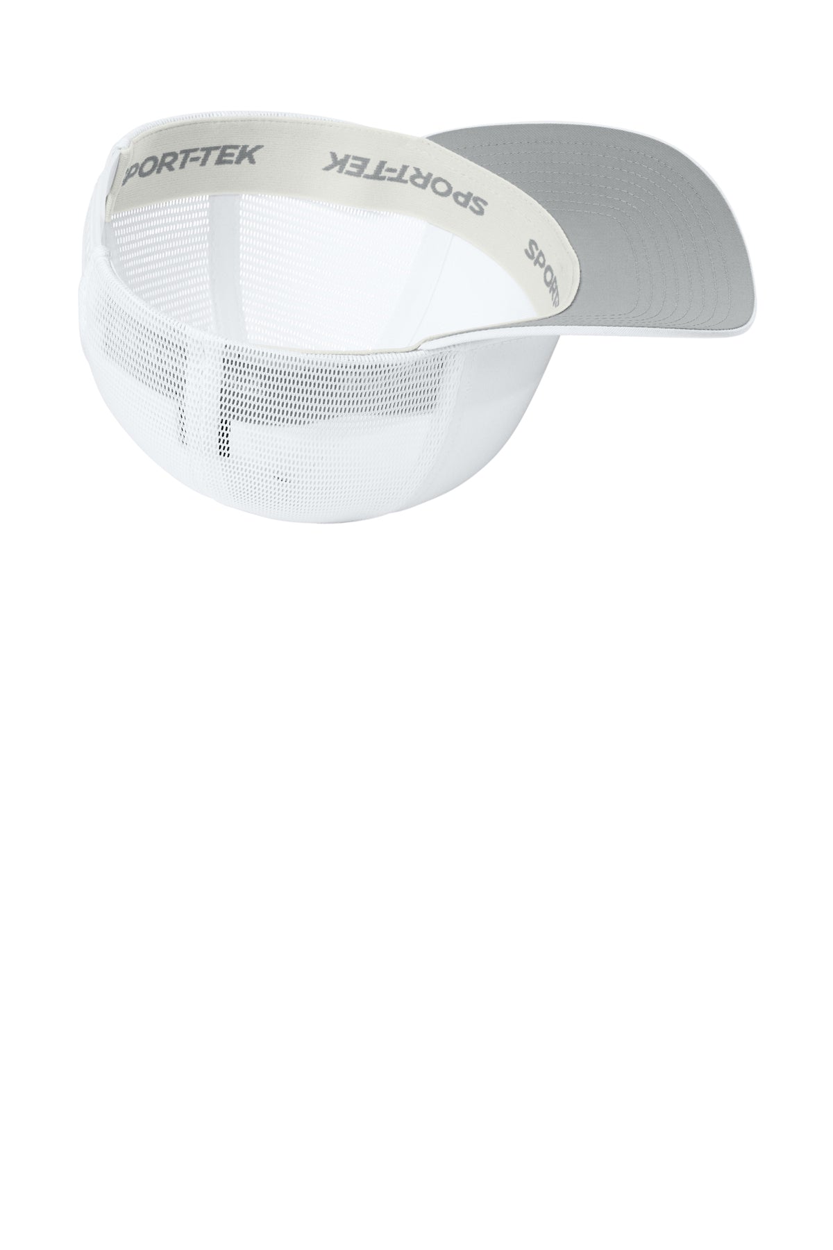 Sport-Tek Stretch-Tek Snapback Trucker — Wht/Wht