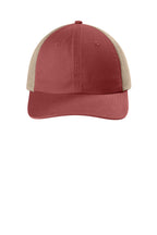 Comfort Colors Sunwashed Trucker Cap — Crimson